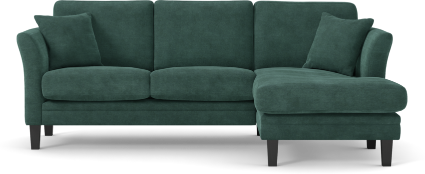 Eden - 2-sits soffa med schäslong - Blå