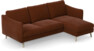 Madison - 2-sits soffa med schäslong höger - Orange