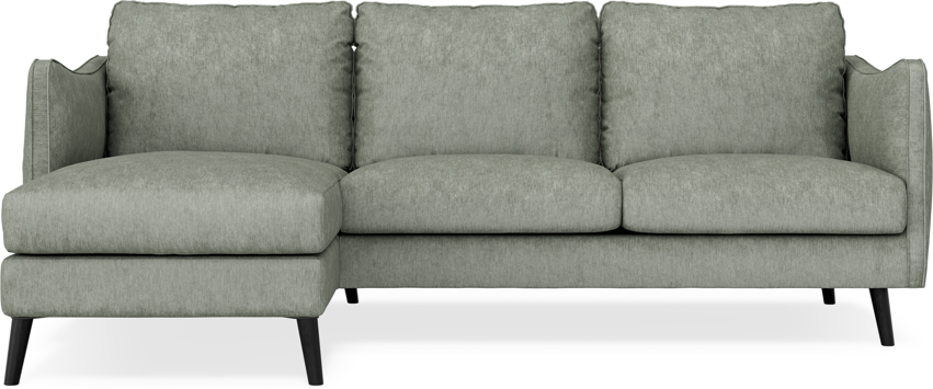 Madison Lux - 2-sits soffa med schäslong vänster - Turkos