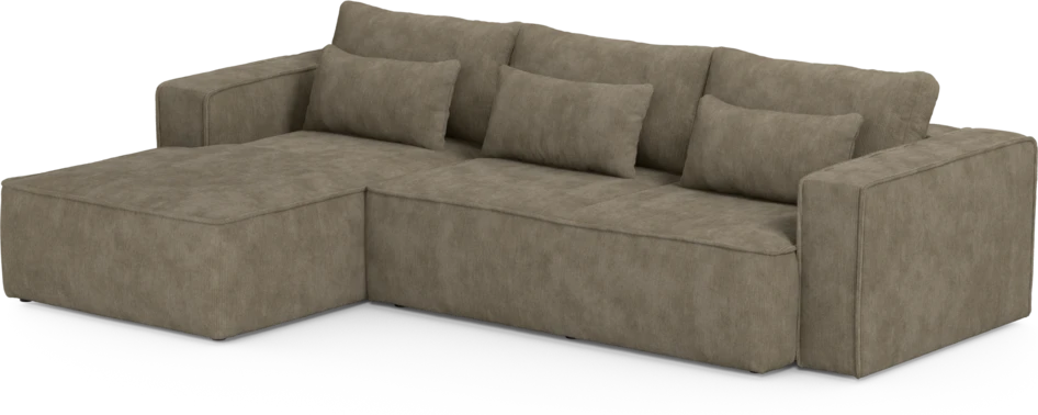 Ide - Bäddsoffa 3-sits med schäslong vänster - Beige