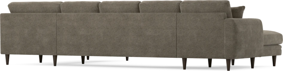 Eden - 3-sits soffa med schäslong vänster och divan höger - Brun