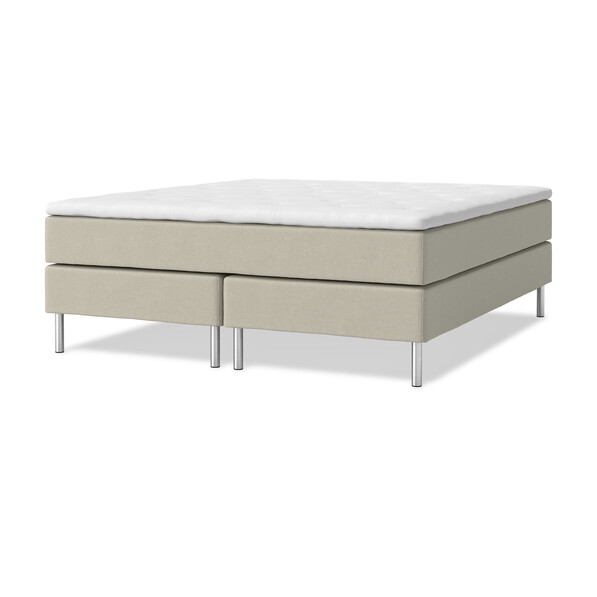 Roma - Kontinentalsäng, dubbelsäng med bäddmadrass vit - Beige