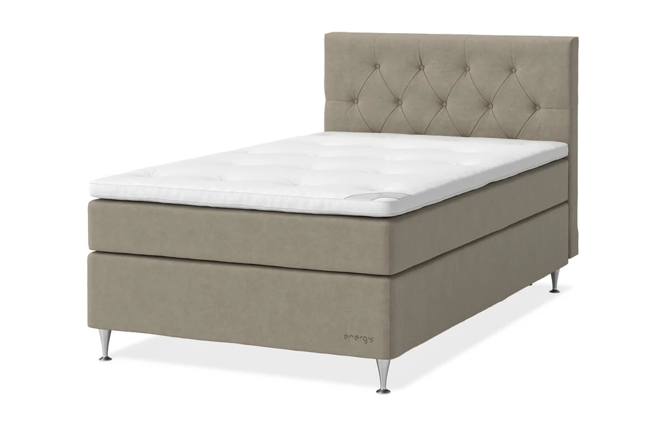 Energy Comfort - Kontinentalsäng, enkelsäng med bäddmadrass Energy Comfort - Brun