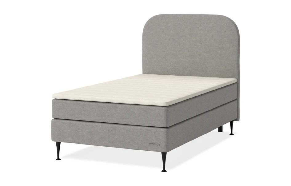 Energy Plus Comfort - Kontinentalsäng, enkelsäng med bäddmadrass Aktsam - Grå
