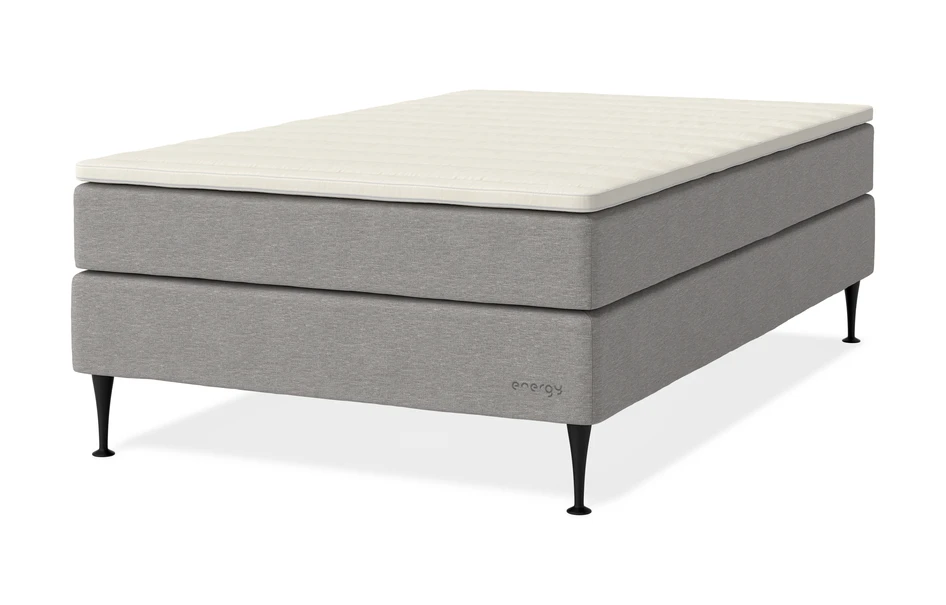 Energy Plus Comfort - Kontinentalsäng, enkelsäng med bäddmadrass Aktsam - Grå