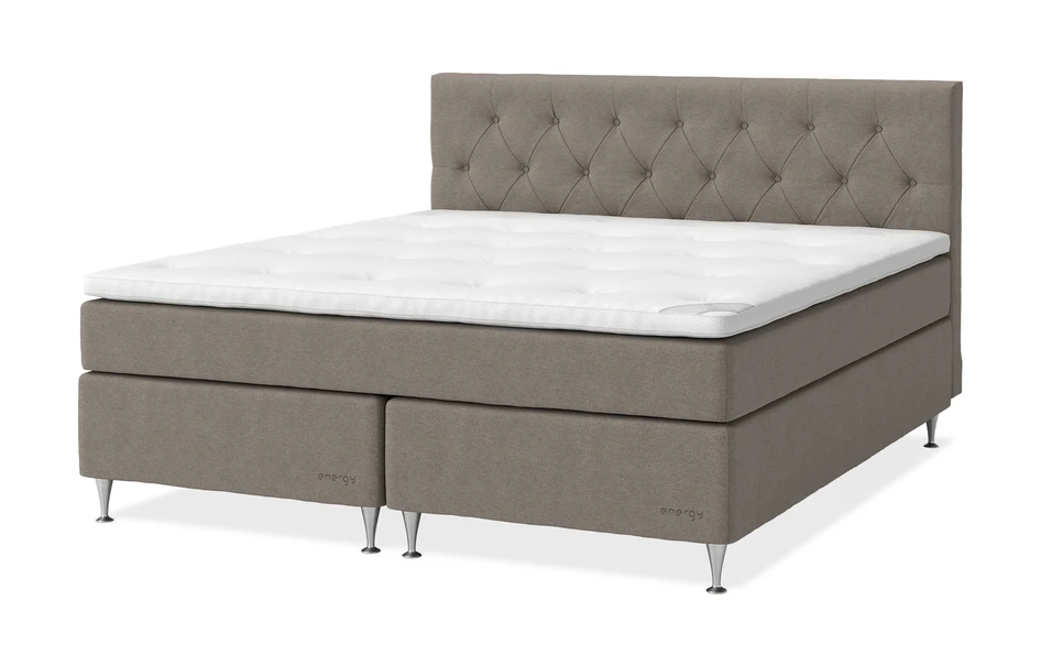 Energy Comfort - Kontinentalsäng, dubbelsäng med bäddmadrass Energy Comfort - Brun