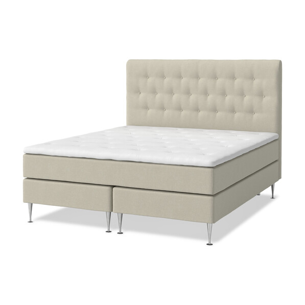 Roma Supreme - Kontinentalsäng, dubbelsäng med bäddmadrass och sänggavel - Beige