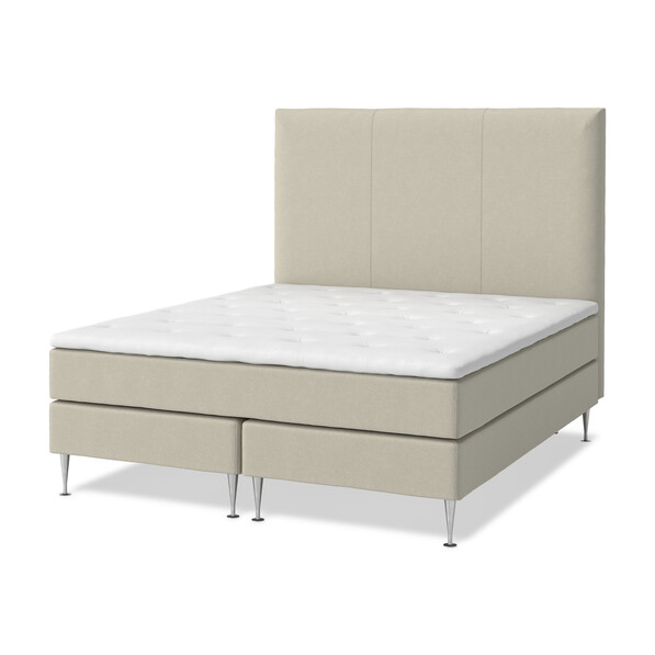 Roma Supreme - Kontinentalsäng, dubbelsäng med bäddmadrass och sänggavel - Beige
