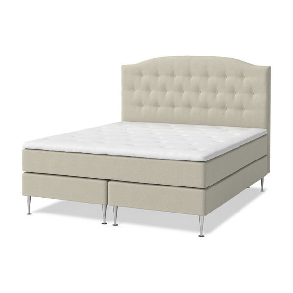 Roma Supreme - Kontinentalsäng, dubbelsäng med bäddmadrass och sänggavel - Beige