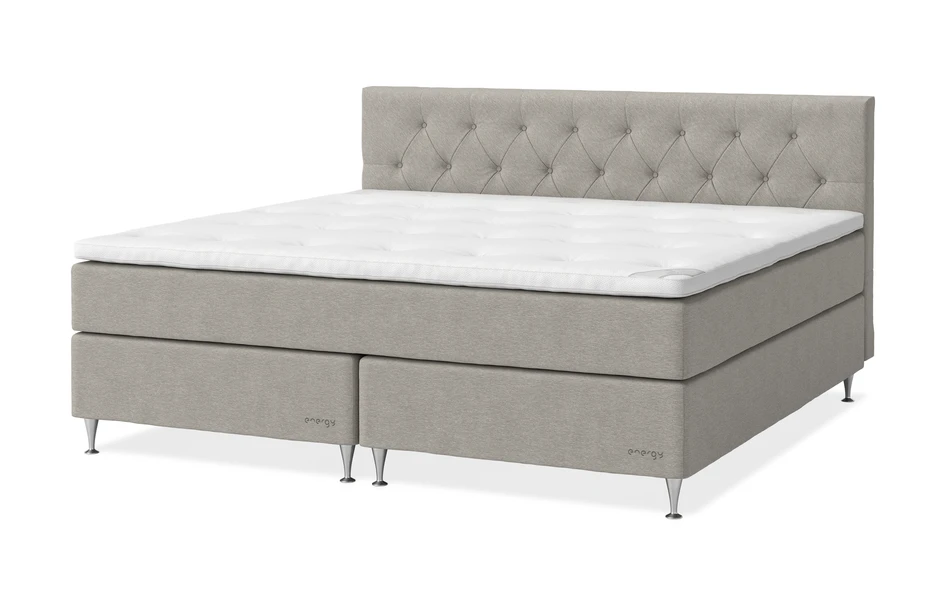 Energy Exclusive - Kontinentalsäng, dubbelsäng med bäddmadrass Energy Exclusive - Beige