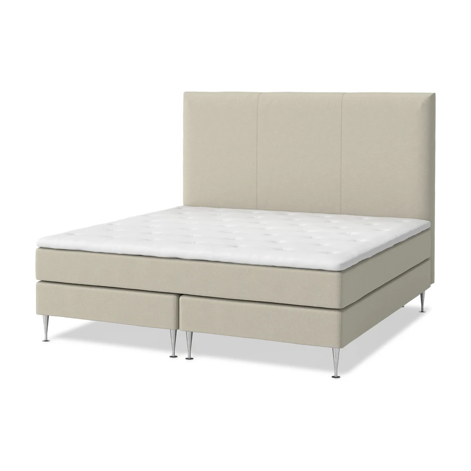 Roma Supreme - Kontinentalsäng, dubbelsäng med bäddmadrass och sänggavel - Beige