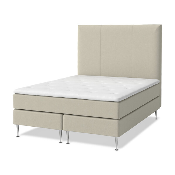 Roma Supreme - Kontinentalsäng, dubbelsäng med bäddmadrass och sänggavel - Beige