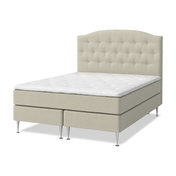 Roma Supreme - Kontinentalsäng, dubbelsäng med bäddmadrass och sänggavel - Beige