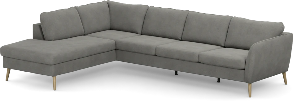 County - 3-sits soffa med divan vänster - Grå