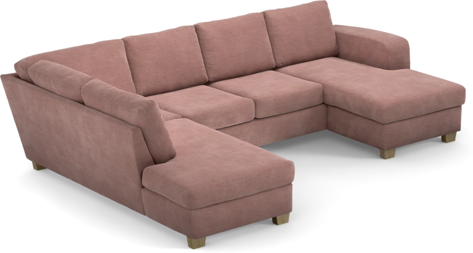 Friday - 3-sits soffa med divan vänster och schäslong höger - Rosa