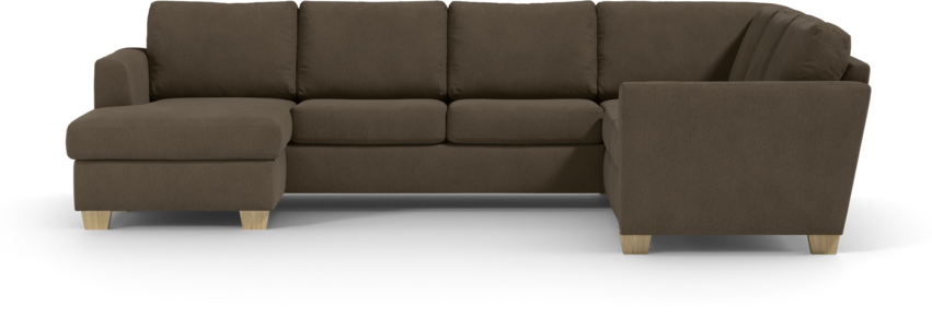 Friday - Hörnsoffa, 3+2-sits med schäslong vänster - Brun