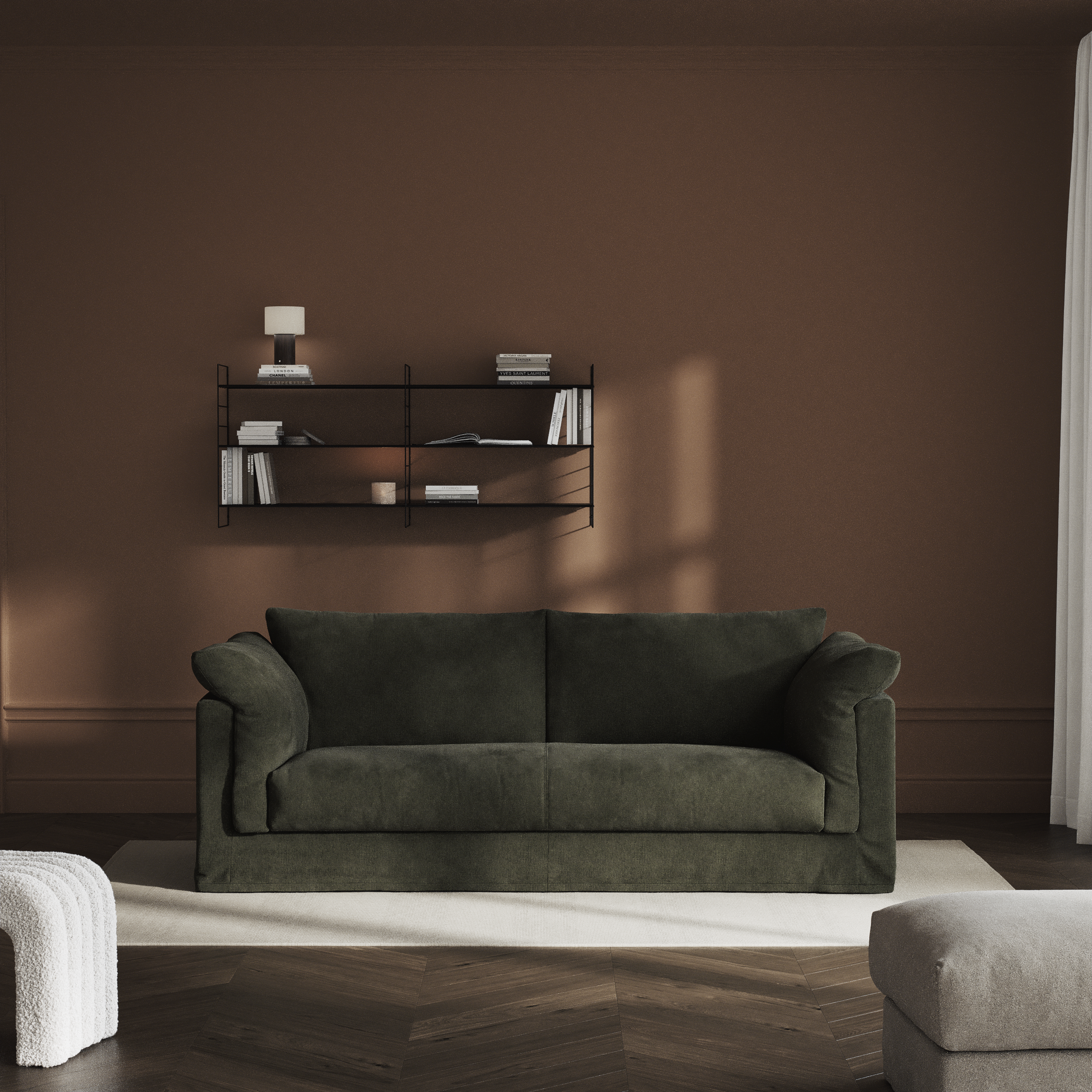 Cherrie, 2,5-sits soffa, hel dyna och kappa