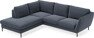 Madison - 2-sits soffa med divan vänster - Blå