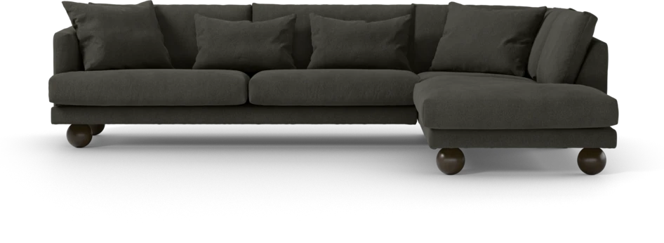 Harper - 3-sits soffa med divan höger - Grå