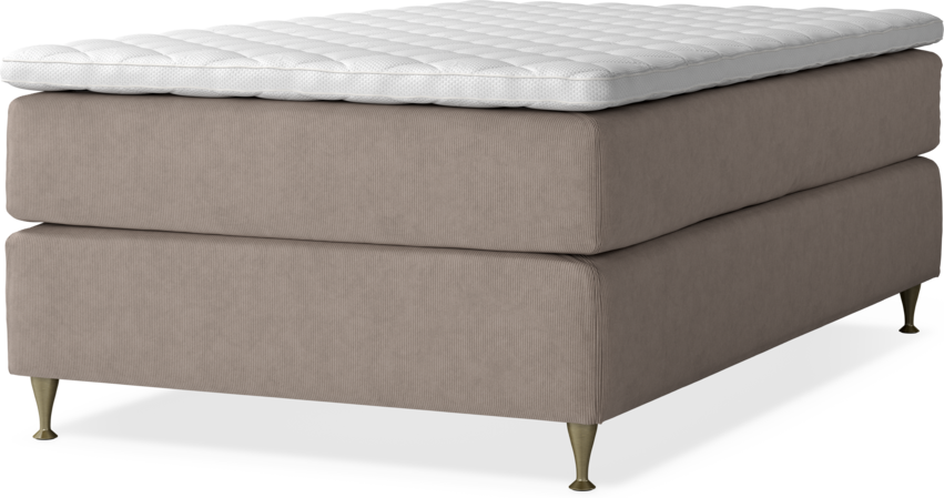 Delux Dream - Kontinentalsäng, enkelsäng med bäddmadrass - Beige