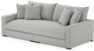 Rossi - 3-sits soffa, hel dyna - Grå