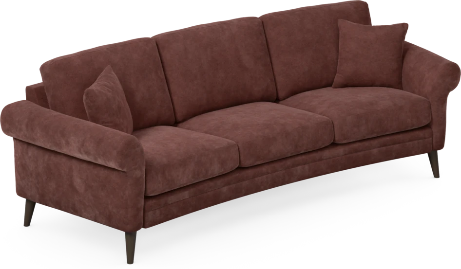 Eden - 3-sits soffa svängd - Röd