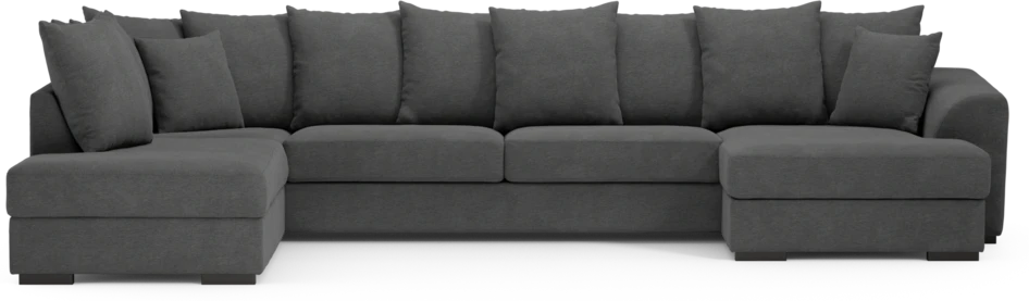 Town - 3-sits soffa med divan vänster och schäslong höger - Grå