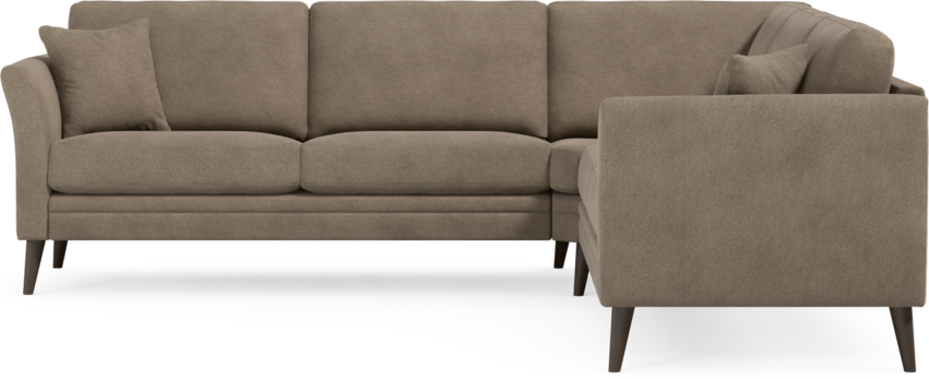 Eden - Hörnsoffa, 2,5+2,5-sits - Brun