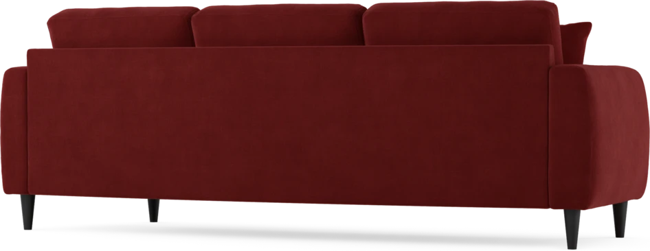 Eden - 3-sits soffa svängd - Röd