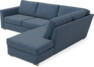 Friday - 2,5-sits soffa med divan höger - Blå