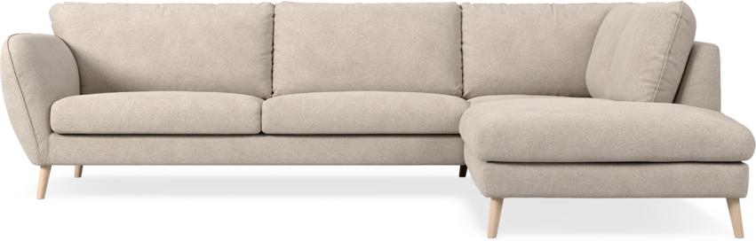 Madison Lux - 3-sits soffa med divan höger - Vit
