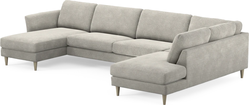 Bridge - 3-sits soffa med schäslong vänster och divan höger - Grå