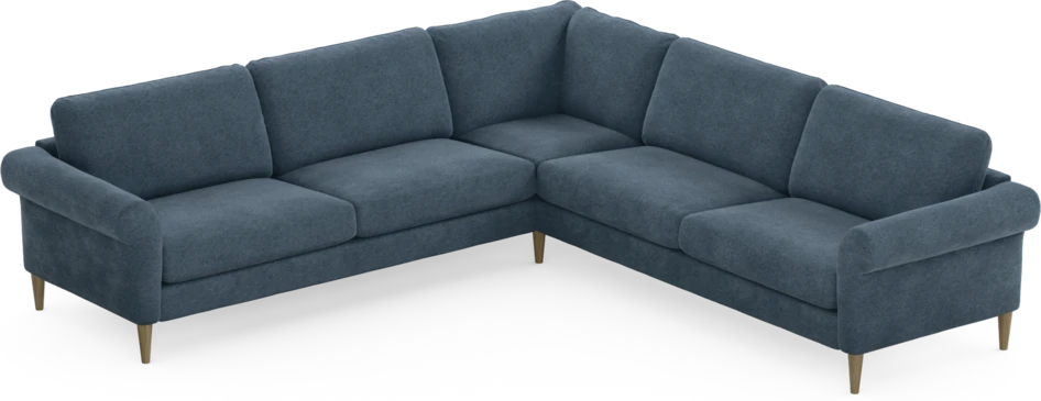 Bridge - Hörnsoffa, 3+3-sits - Blå