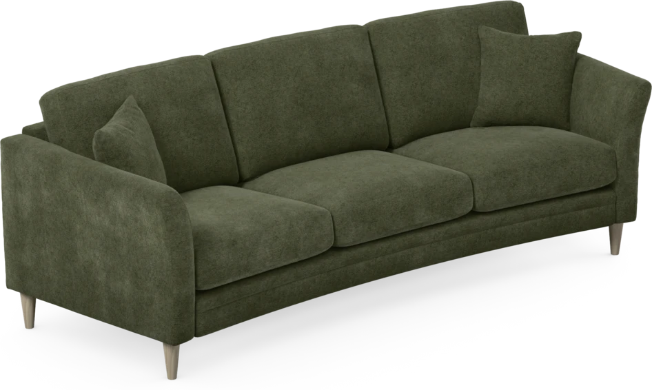 Eden - 3-sits soffa svängd - Grön