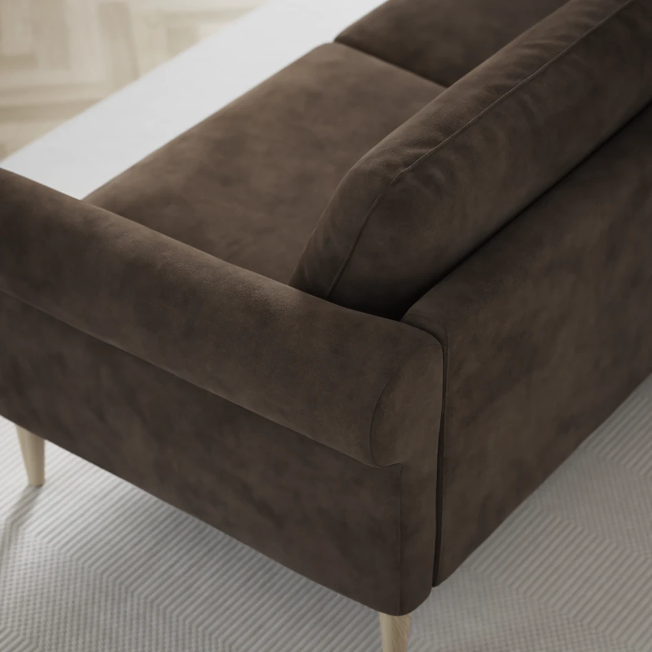 Bridge - 3-sits soffa med schäslong vänster och divan höger - Brun