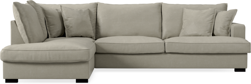 Mila - 3-sits soffa med divan vänster - Grå