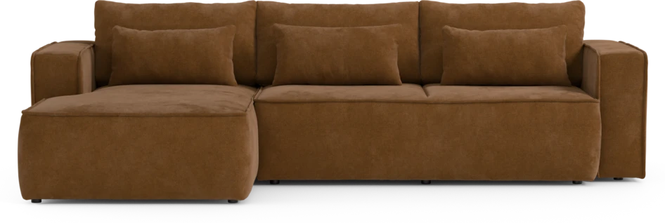 Ide - Bäddsoffa 3-sits med schäslong vänster - Orange