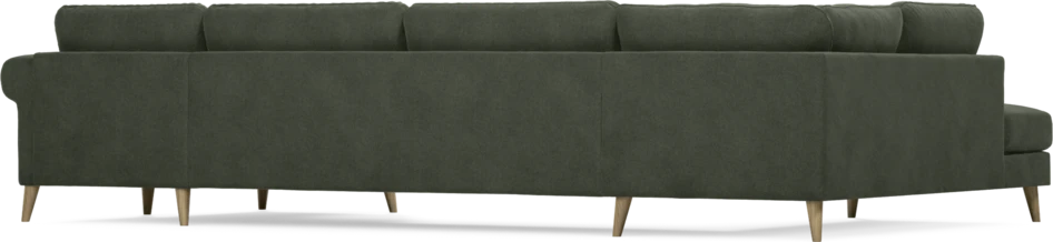 Bridge - 3-sits soffa med divan vänster och schäslong höger - Grön