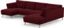 Madison Lux - 2-sits soffa med schäslong vänster och divan höger - Röd