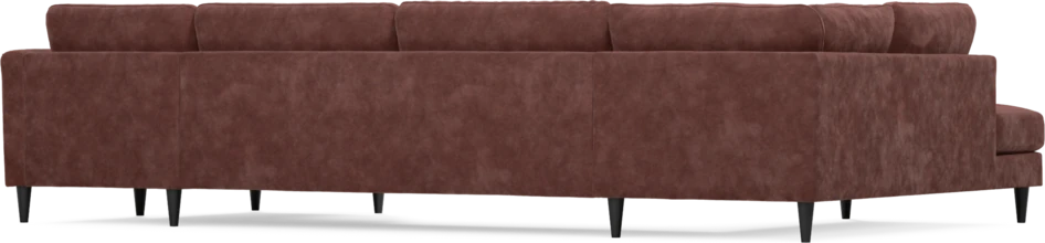 Bridge - 3-sits soffa med divan vänster och schäslong höger - Röd