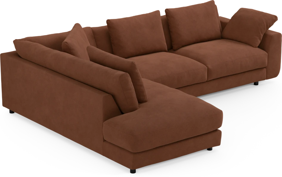 Amie - 3-sits med divan vänster - Orange