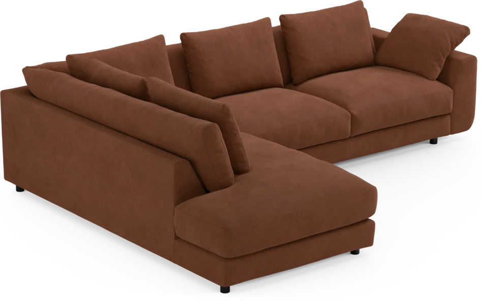 Amie - 3-sits med divan vänster - Orange