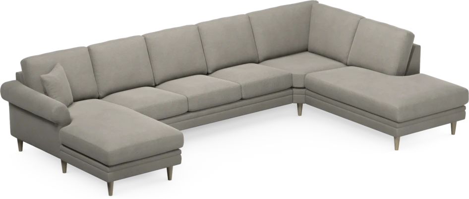 Eden - 3-sits soffa med schäslong vänster och divan höger - Grå