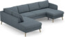 County - 3-sits soffa med divan vänster och schäslong höger - Blå