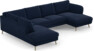 Madison Lux - 2-sits soffa med divan vänster och schäslong höger - Blå