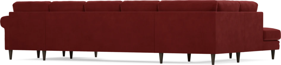 Eden - 3-sits soffa med divan vänster och schäslong höger - Röd