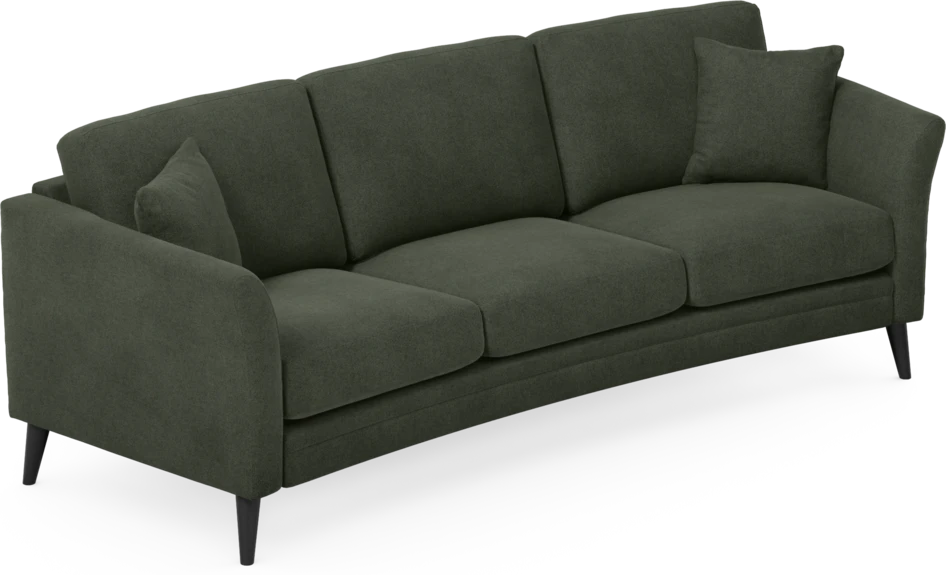 Eden - 3-sits soffa svängd - Grön