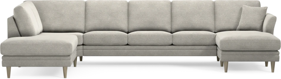 Eden - 3-sits soffa med divan vänster och schäslong höger - Grå