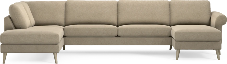 Bridge - 3-sits soffa med divan vänster och schäslong höger - Beige