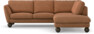 Madison - 2-sits soffa med divan höger - Orange